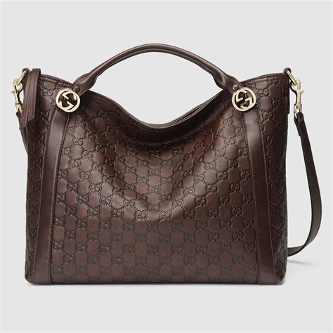 gucci handbag brown|gucci brown leather handbag.